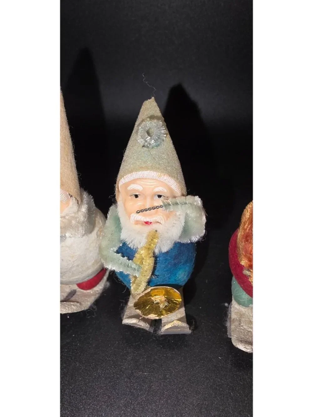 Vintage Pixie Gnome Musician Skiers Christmas Decor Made in Japan